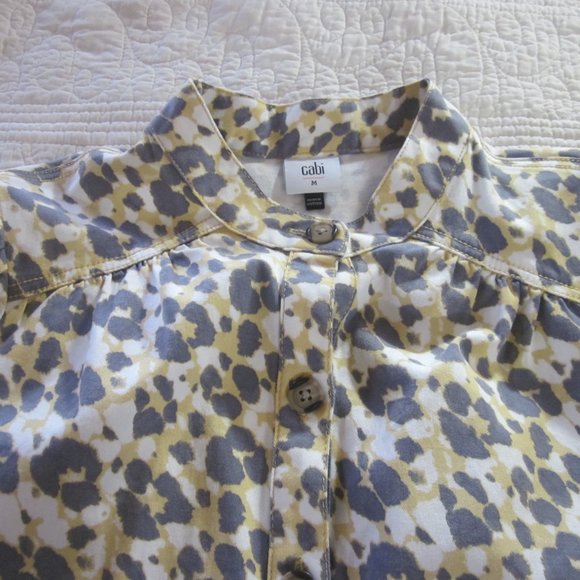 CAbi Shirt M Providence Button Shirt Jacket Leopard #5854 - Picture 4 of 8